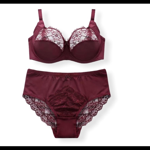 Lace Bra & Underwear Set  (34D) Underwear L - Picture 1 of 4
